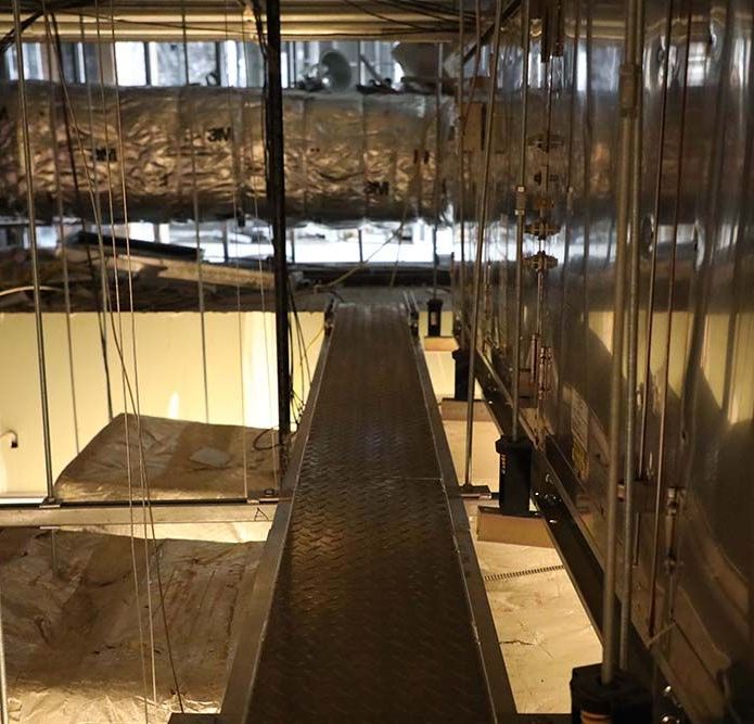 Walkway to workstation