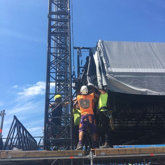Buffalo GNR concert set up