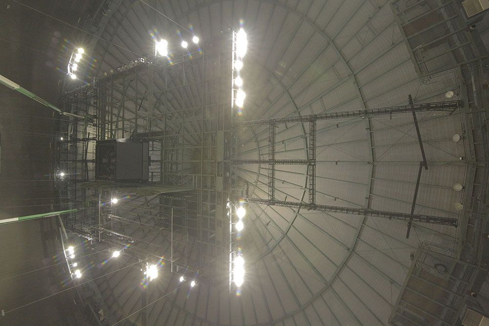 Ground shot of metal structure