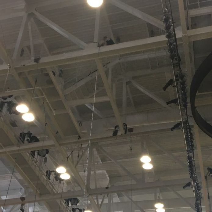 Towson lights set up